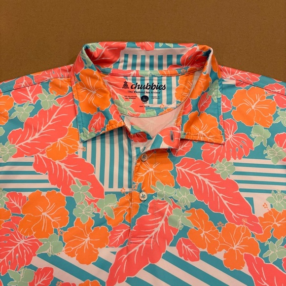 Chubbies The Inspiration Performance Short Sleeve Golf Polo Size Large - Picture 4 of 11